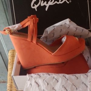 Coral Wedge Sandals